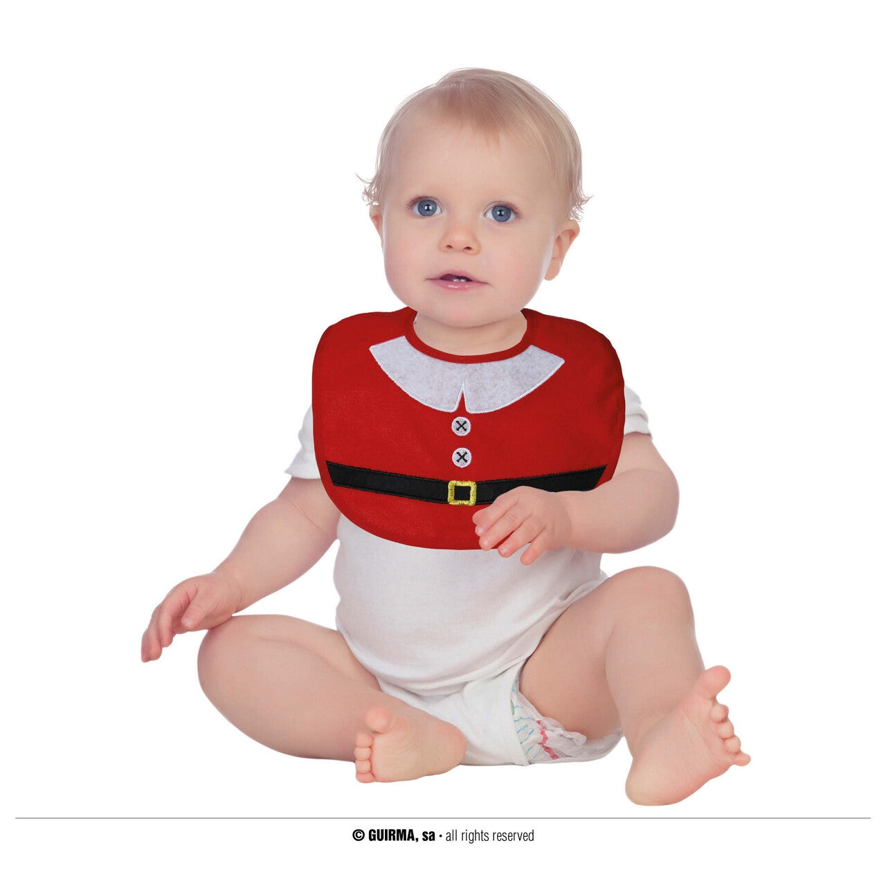 Op deze afbeelding zie je een Accessoires, van het merk Guirma. Santa Baby Slabbetje