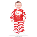 Rot Weiß Gestreifter Overall Santa Baby Kostüm für Kinder