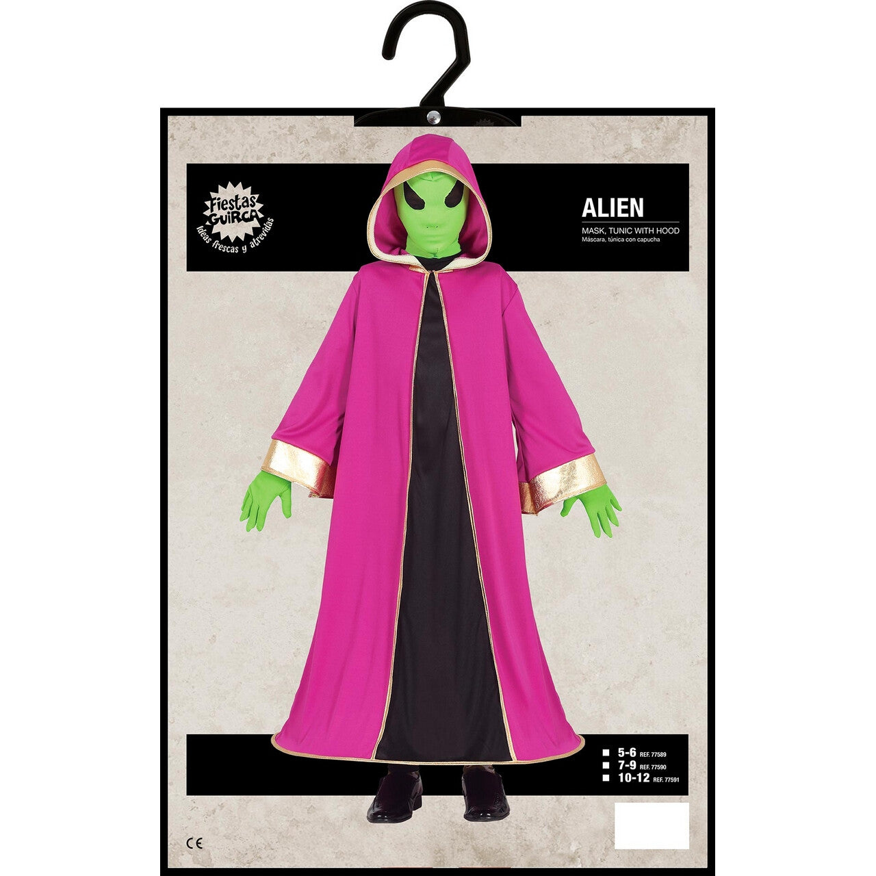 Op deze afbeelding zie je een Kostuums, van het merk Guirca. Alien Van Planeet Mars Kind Kostuum