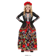 Op deze afbeelding zie je een Kostuums, van het merk Guirca. Dansen Met De Skulls Meisje Kostuum