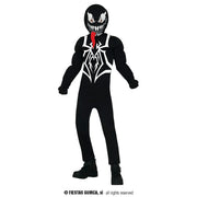 Op deze afbeelding zie je een Kostuums, van het merk Guirca. Giftige Spinnenheld Venom Kind Kostuum