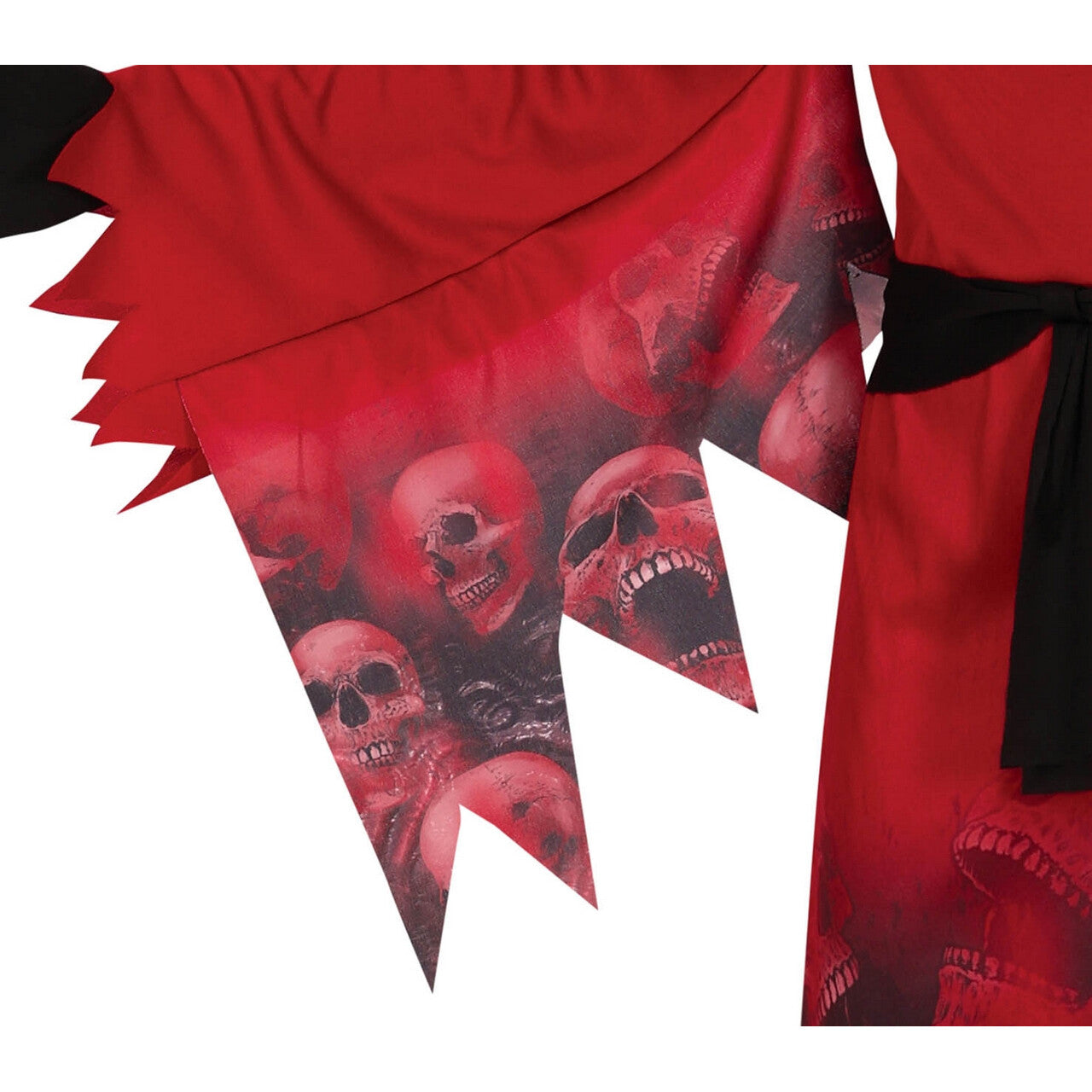 Op deze afbeelding zie je een Kostuums, van het merk Guirca. Huilende Schedels Grim Reaper Rood Kind Kostuum