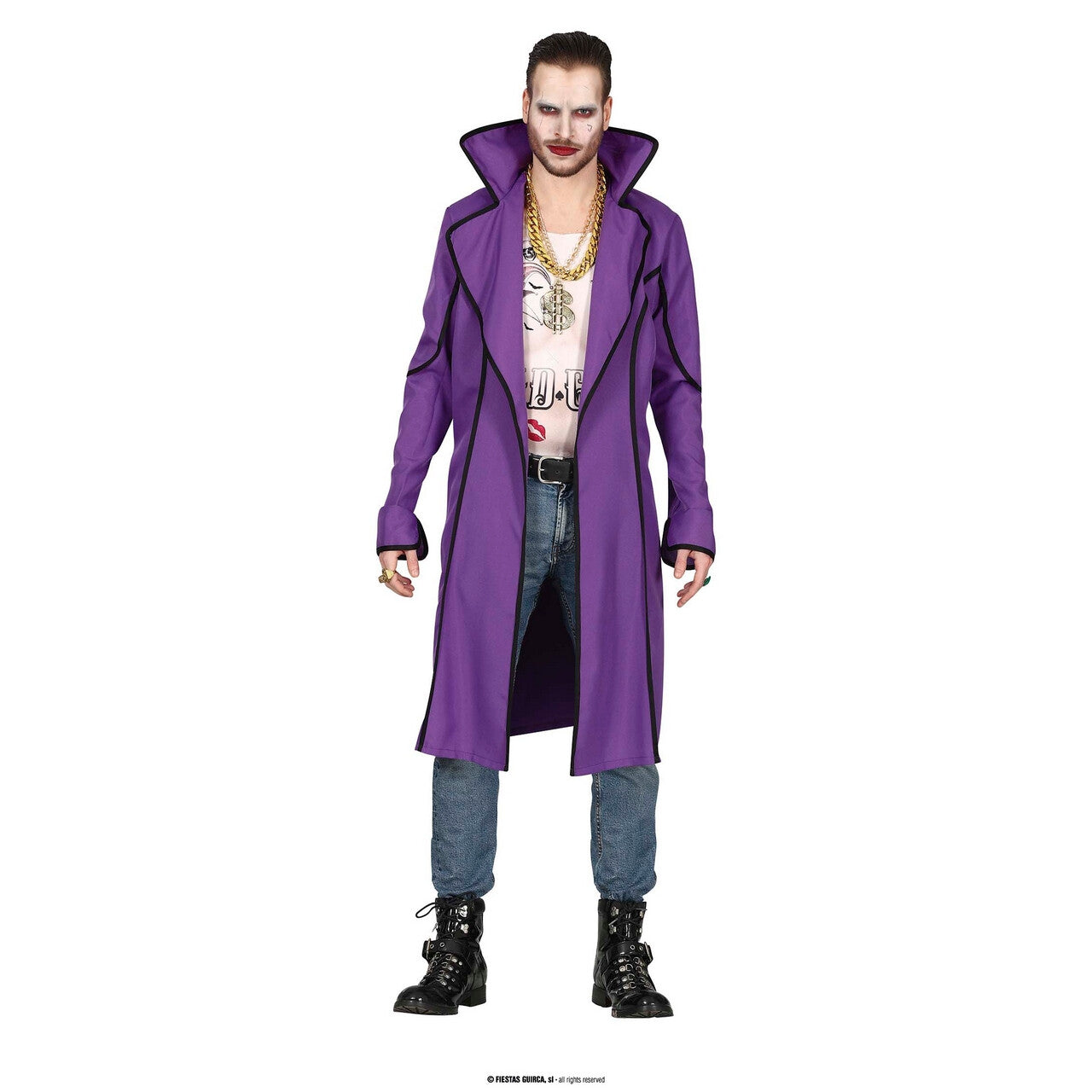 Op deze afbeelding zie je een Kostuums, van het merk Guirca. Knotsgekke Doorgedraaide Bad Guy Man Kostuum