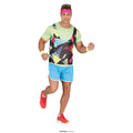 Jaren 80 Miami Beach Rollerskate Fit Man Kostuum