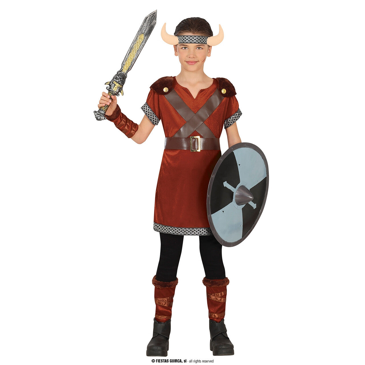 Op deze afbeelding zie je een Kostuums, van het merk Guirca. Viking Strijder Van Het Hoge Noorden Kind Kostuum