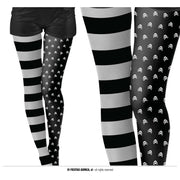 Op deze afbeelding zie je een Accessoires, van het merk Guirca. Panty Halloween Schedels