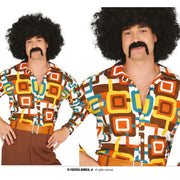 Op deze afbeelding zie je een Kostuums, van het merk Guirca. 70s Vintage Disco Shirt Man