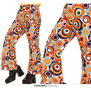 Op deze afbeelding zie je een Kostuums, van het merk Guirca. 70s Oranje Curly Wurly Broek Man