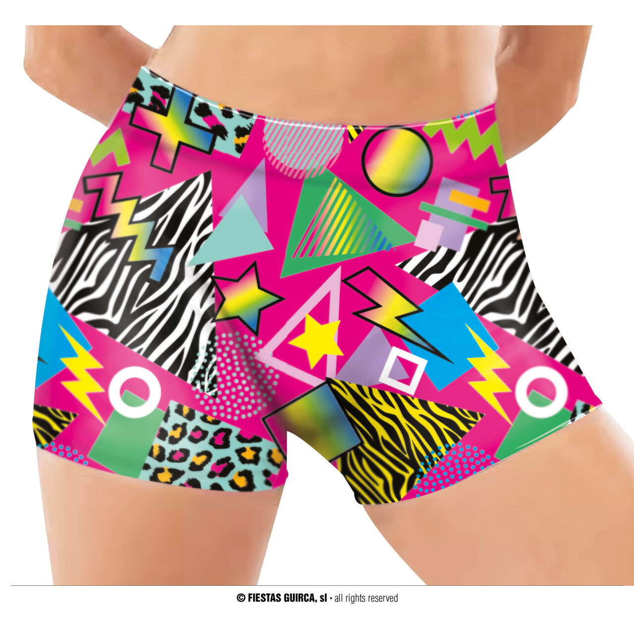 Op deze afbeelding zie je een Kostuums, van het merk Guirca. Stretchy 80s Shorts Man