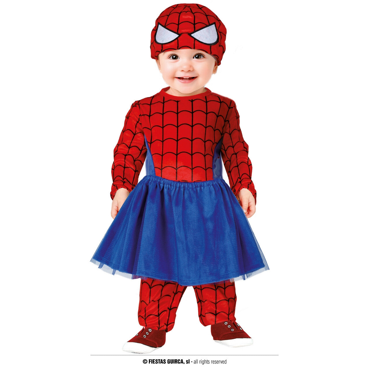 Op deze afbeelding zie je een Kostuums, van het merk Guirca. Heldhaftige Spiderbaby Meisje Kostuum