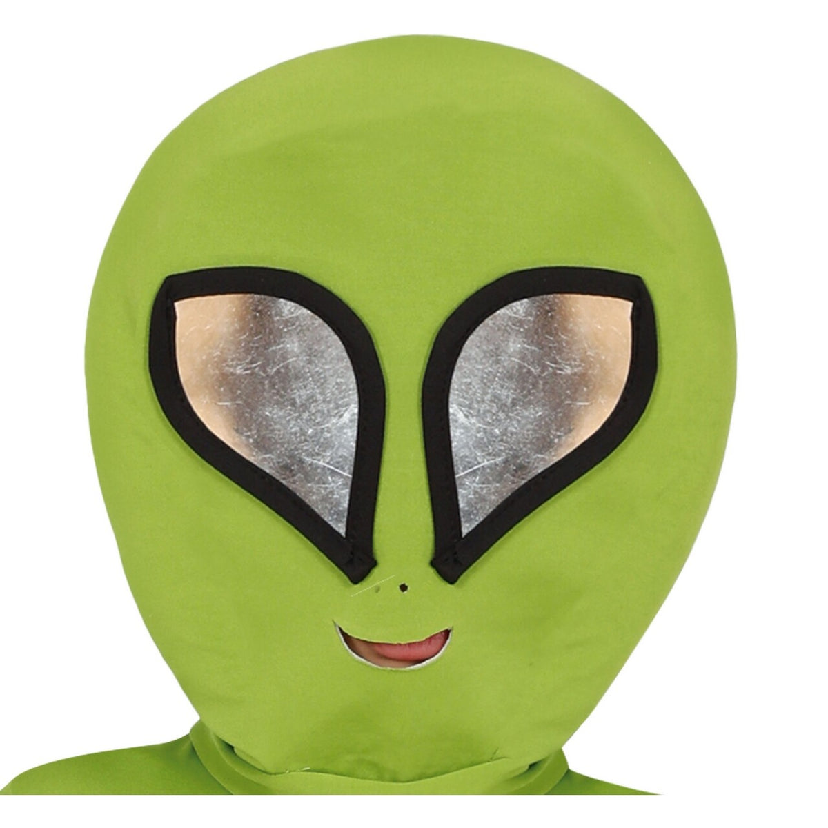 Op deze afbeelding zie je een Kostuums, van het merk Guirca. Groen Marsmannetje Kind Kostuum