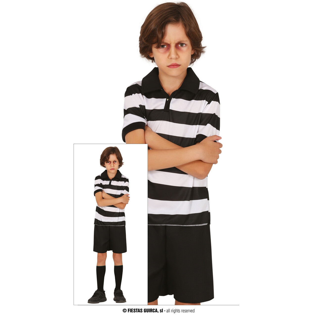 Op deze afbeelding zie je een Kostuums, van het merk Guirca. Vervelend Broertje Pugsley Addams Jongen Kostuum