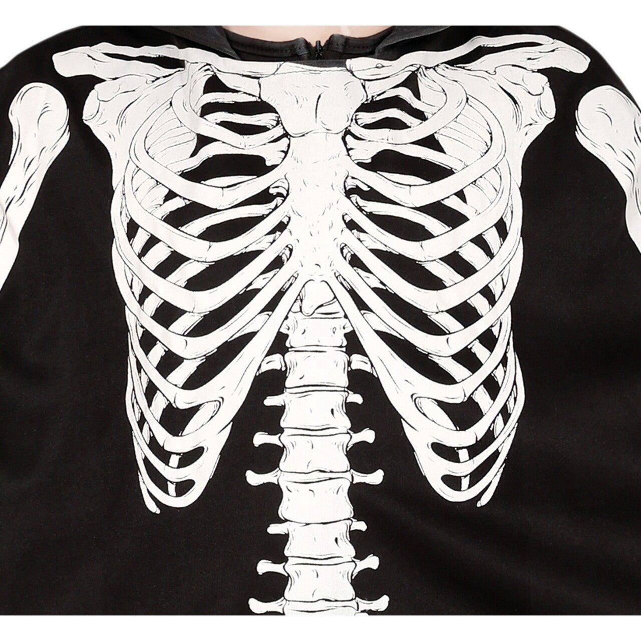 Op deze afbeelding zie je een Kostuums, van het merk Guirca. Creepy Skelet Poncho Kind Kostuum