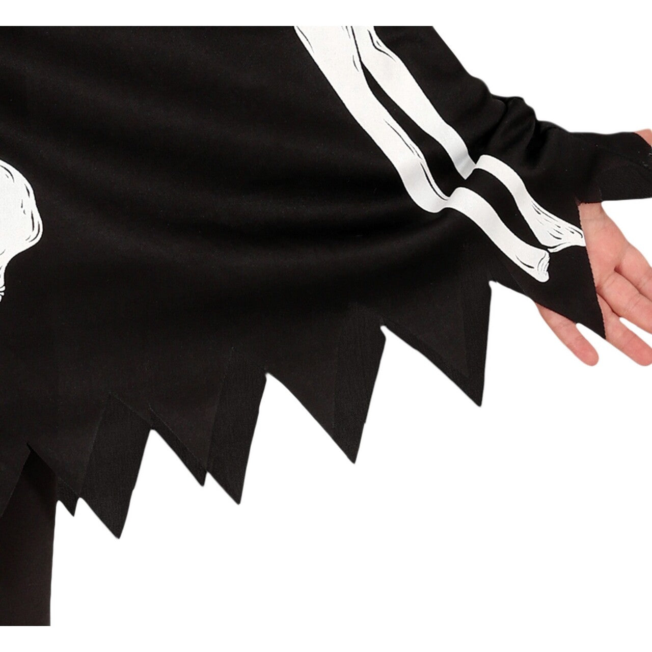 Op deze afbeelding zie je een Kostuums, van het merk Guirca. Creepy Skelet Poncho Kind Kostuum