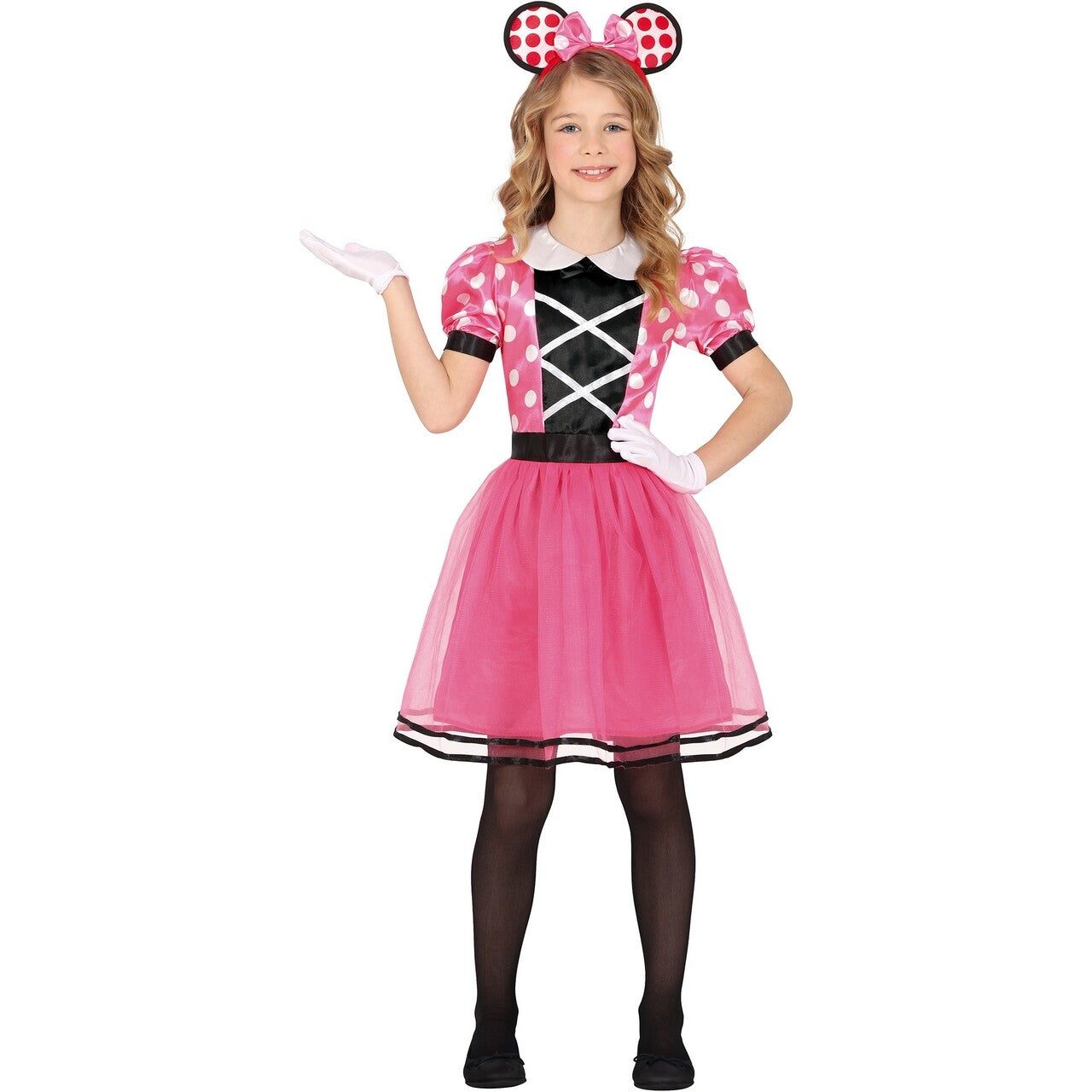 Op deze afbeelding zie je een Kostuums, van het merk Guirca. Pretty Pinky Mouse Meisje Kostuum