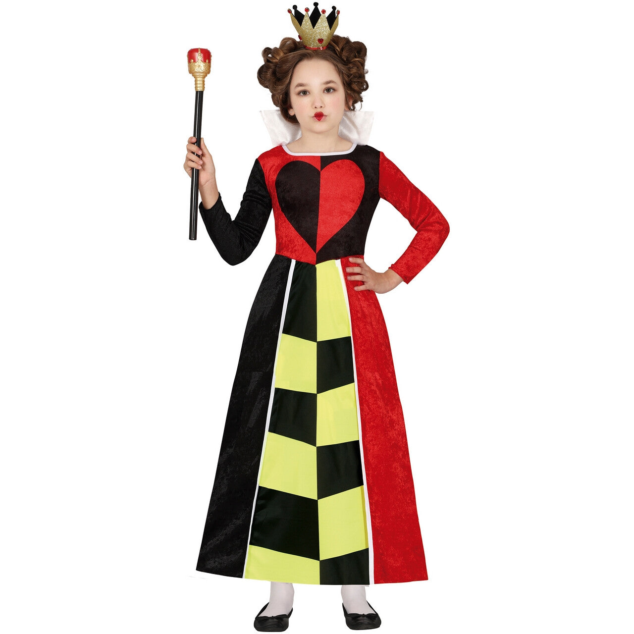 Op deze afbeelding zie je een Kostuums, van het merk Guirca. Koningin Van De Hartjes Meisje Kostuum