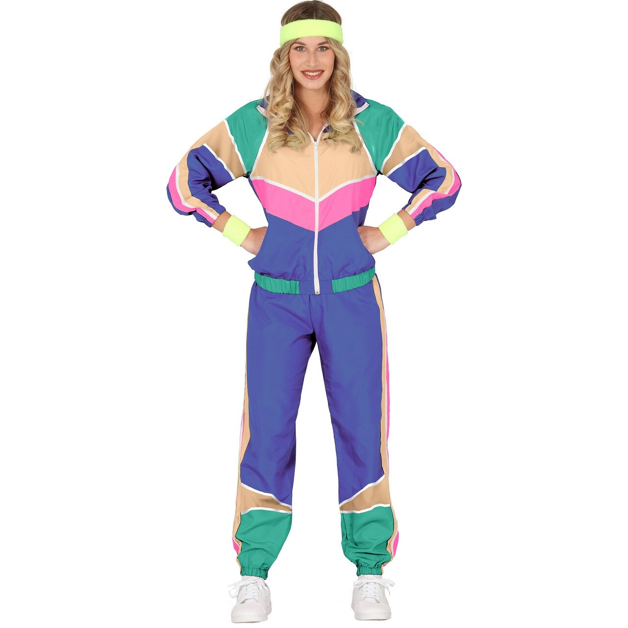 Op deze afbeelding zie je een Kostuums, van het merk Guirca. Superfout Trainingspak Jaren 80 Lola Sprint Vrouw Kostuum