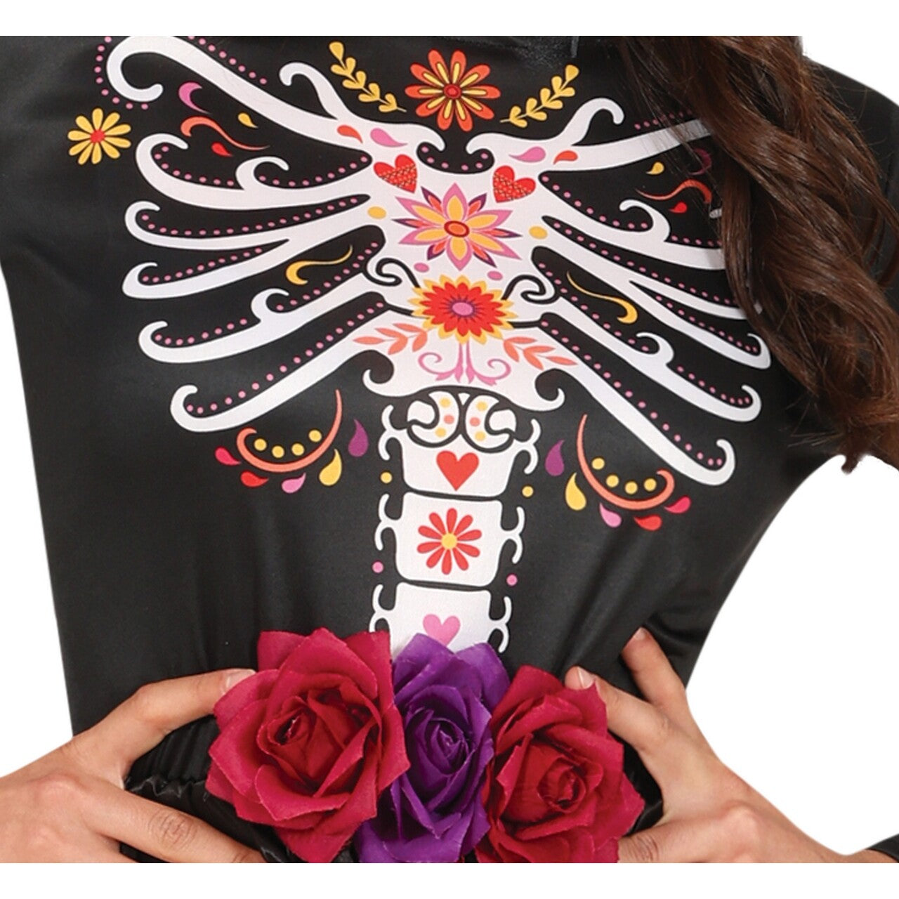 Op deze afbeelding zie je een Kostuums, van het merk Guirca. Mexicaanse Catrina Dag Van De Doden Vrouw Kostuum
