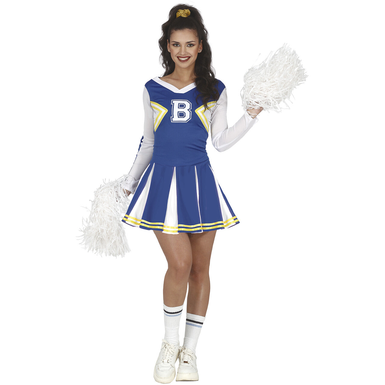 Op deze afbeelding zie je een Kostuums, van het merk Guirca. Cheerleader Team B Vrouw Kostuum