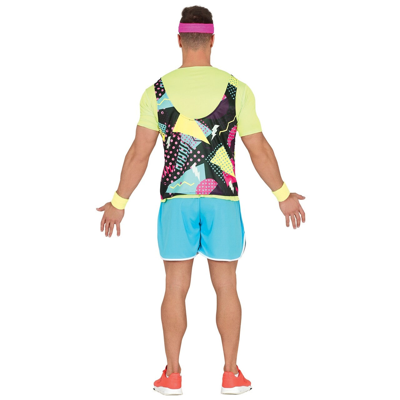 Op deze afbeelding zie je een Kostuums, van het merk Guirca. Fitness Coach Super 80s Ferry Fit Man Kostuum