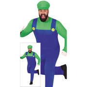 Op deze afbeelding zie je een Kostuums, van het merk Guirca. Lets A Go Luigi Man Kostuum