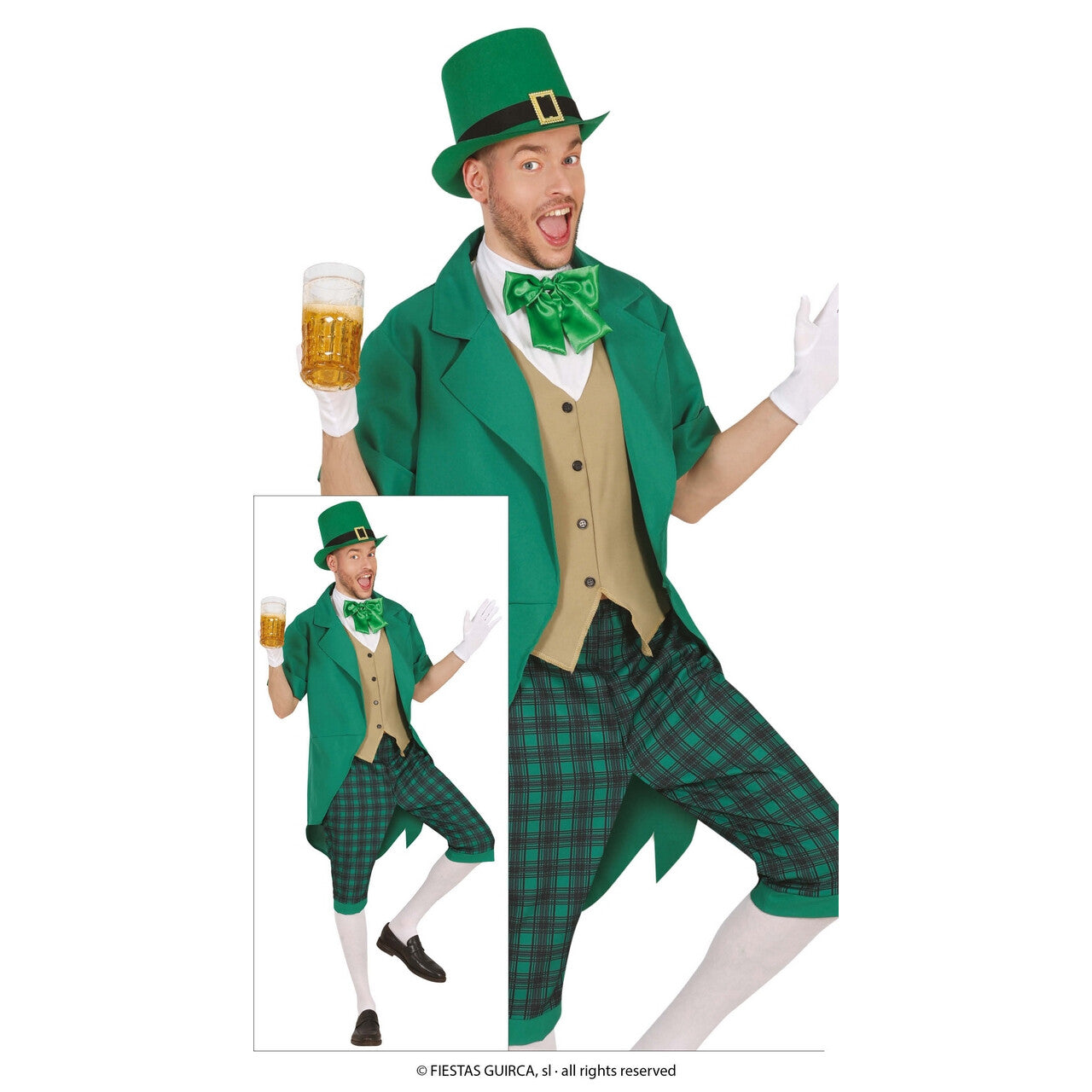 Op deze afbeelding zie je een Kostuums, van het merk Guirca. Mister St.patrick Man Kostuum