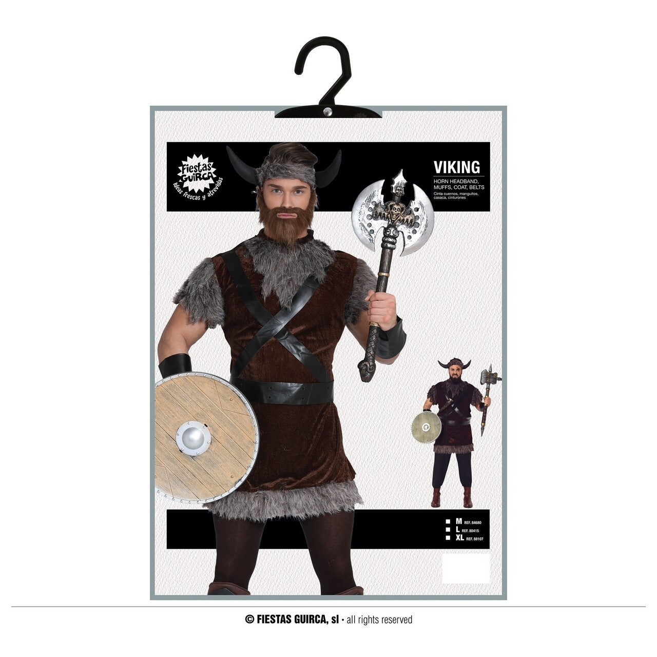 Op deze afbeelding zie je een Kostuums, van het merk Guirca. Victor Victorious Viking Man Kostuum