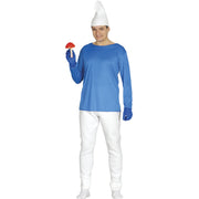 Op deze afbeelding zie je een Kostuums, van het merk Guirca. Blauwe Bos Smurf Man Kostuum