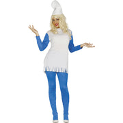 Op deze afbeelding zie je een Kostuums, van het merk Guirca. De Altijd Enige Smurfette Vrouw Kostuum