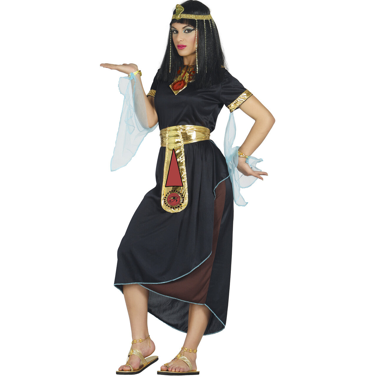 Op deze afbeelding zie je een Kostuums, van het merk Guirca. Nefertiti Koningin Van Het Oude Egypte Vrouw Kostuum