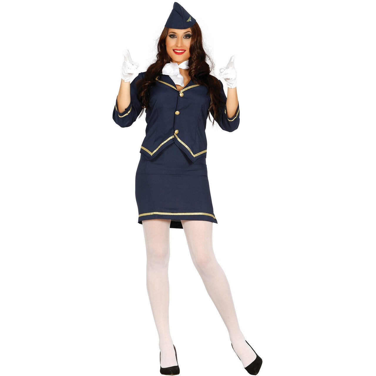 Op deze afbeelding zie je een Kostuums, van het merk Guirca. Stewardess At Your Service Vrouw Kostuum