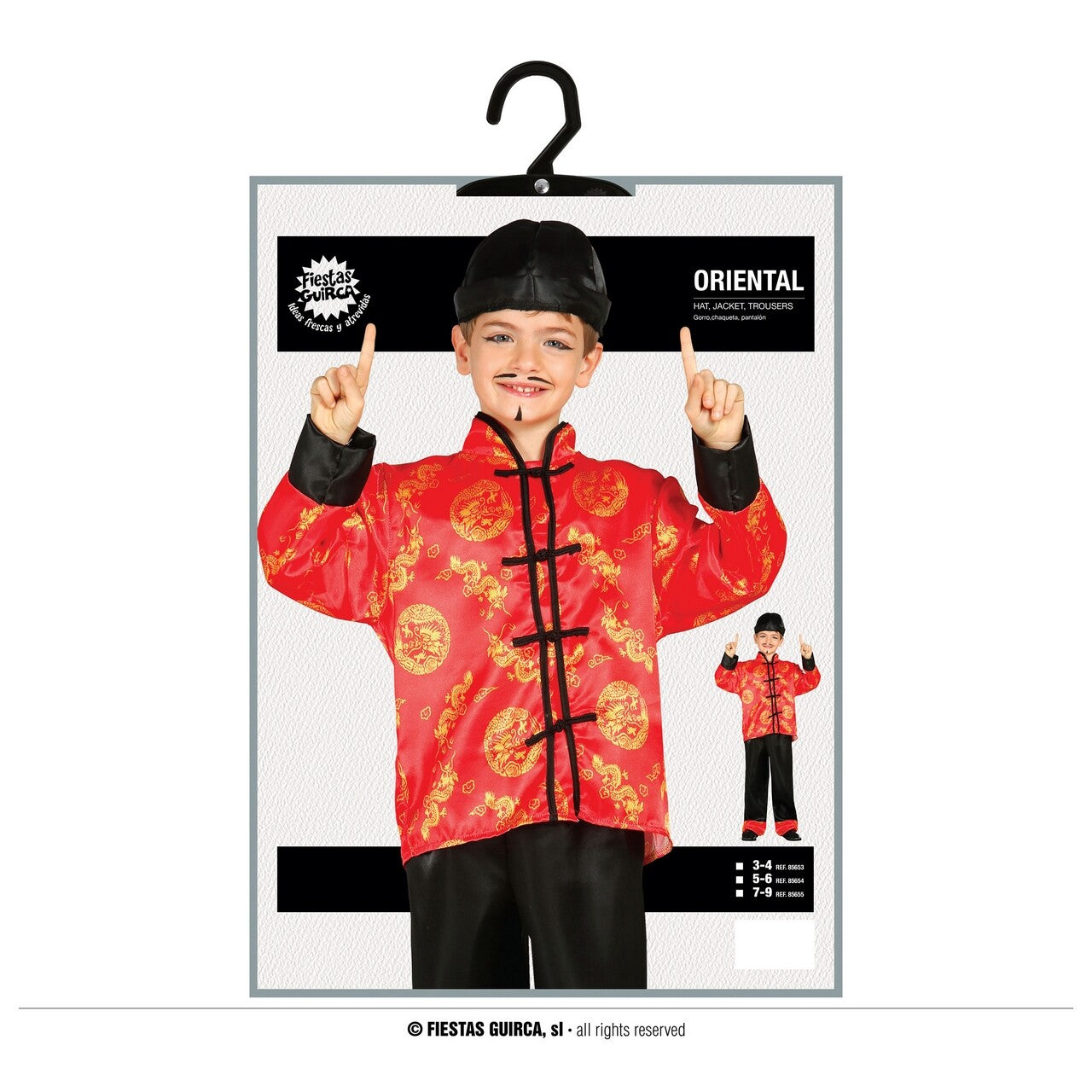 Op deze afbeelding zie je een Kostuums, van het merk Guirca. Oriental Chen Lee Jongen Kostuum