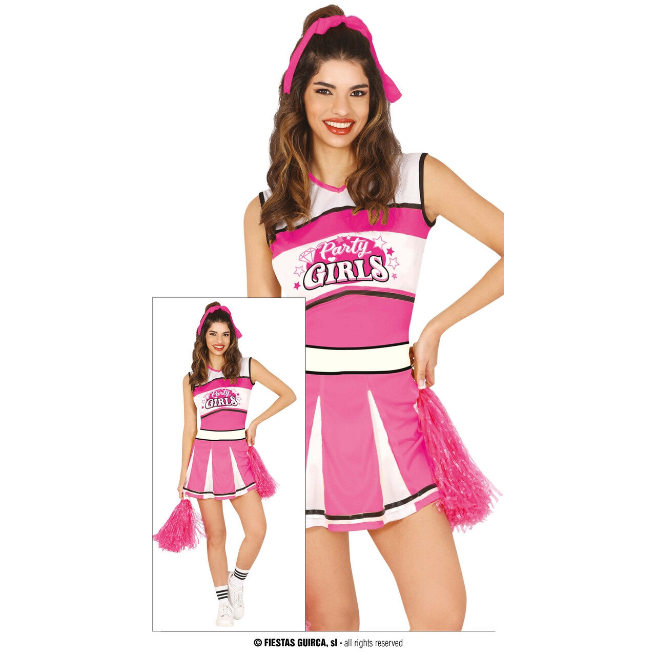 Op deze afbeelding zie je een Kostuums, van het merk Guirca. Diamond Party Girls Cheer Team Vrouw Kostuum