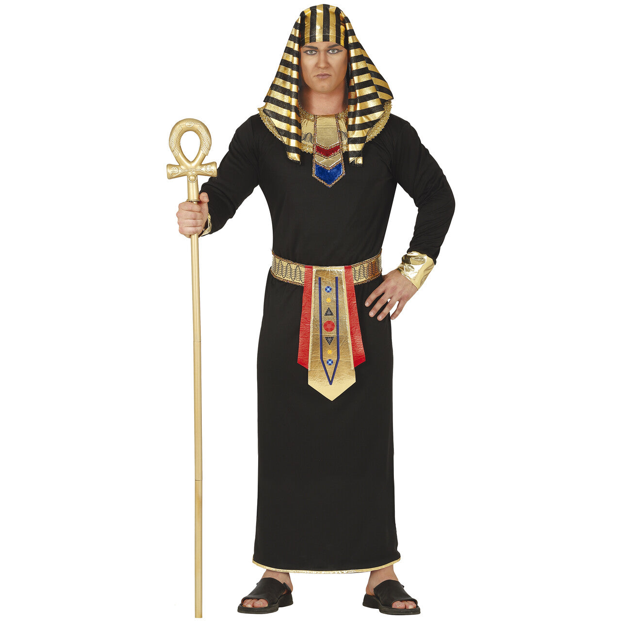 Op deze afbeelding zie je een Kostuums, van het merk Guirca. Duistere Egyptische Heerser Man Kostuum