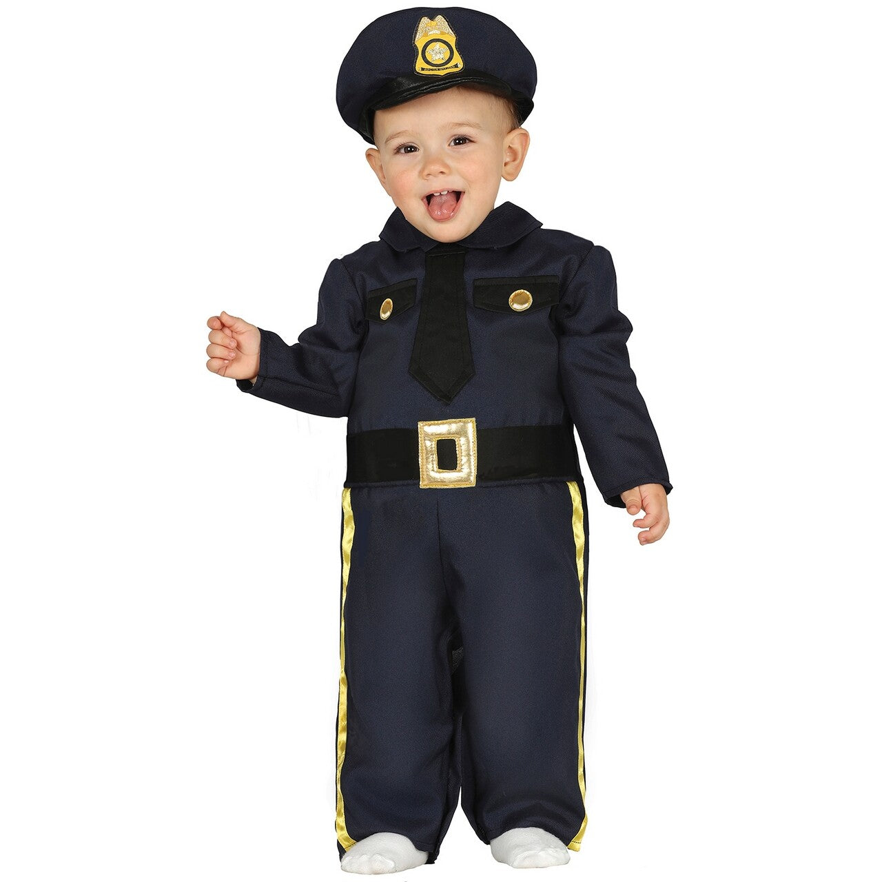 Op deze afbeelding zie je een Kostuums, van het merk Guirca. Keurige Mini Politie Kind Kostuum