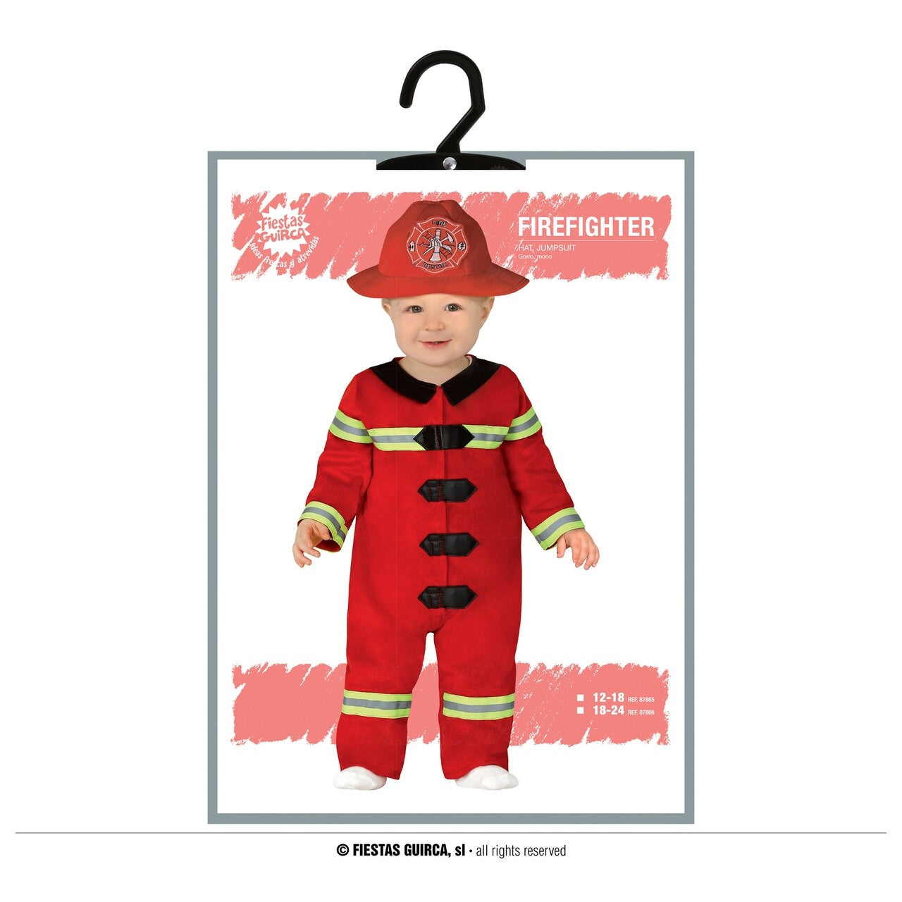 Op deze afbeelding zie je een Kostuums, van het merk Guirca. Niet Spelen Met Vuur Brandweer Kind Kostuum