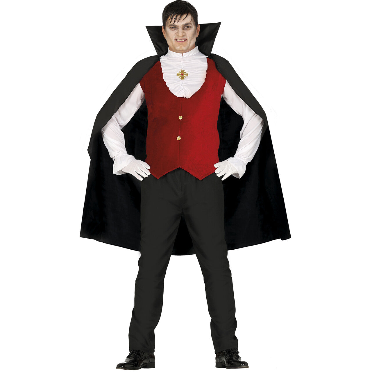 Op deze afbeelding zie je een Kostuums, van het merk Guirca. Vampier Andrei Nachtvlieger Man Kostuum