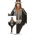Voodoo Bones Poncho Vrouw Kostuum