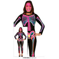 Neon Multicolor Skelet Stefanie Vrouw Kostuum