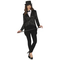 Veste Queue-De-Pie à Paillettes Noire