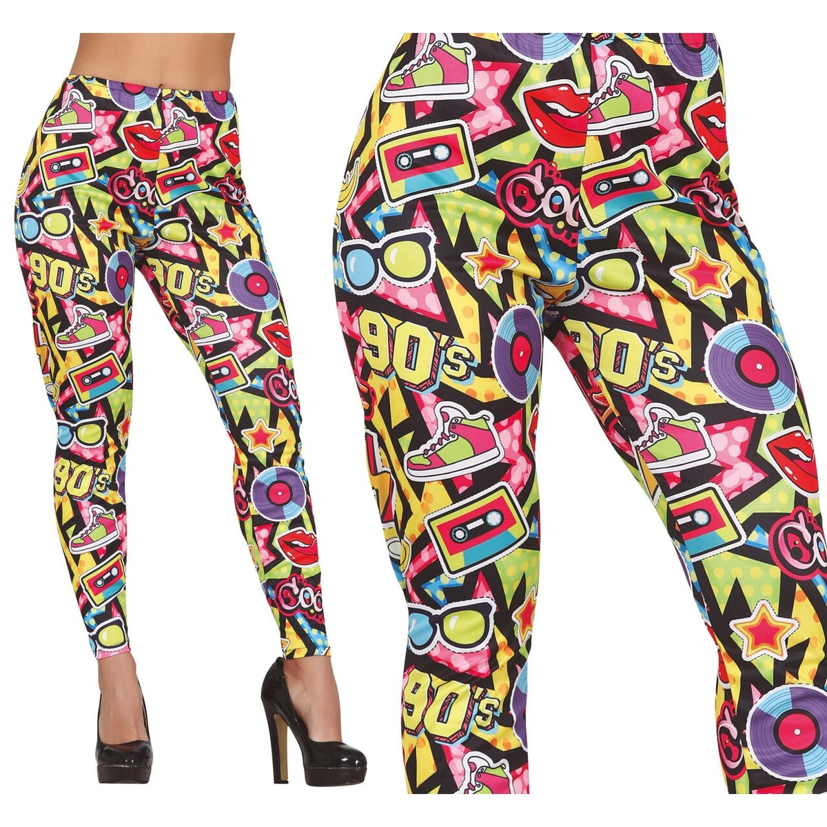 Op deze afbeelding zie je een Kostuums, van het merk Guirca. So 90s Legging Oldskool Vrouw