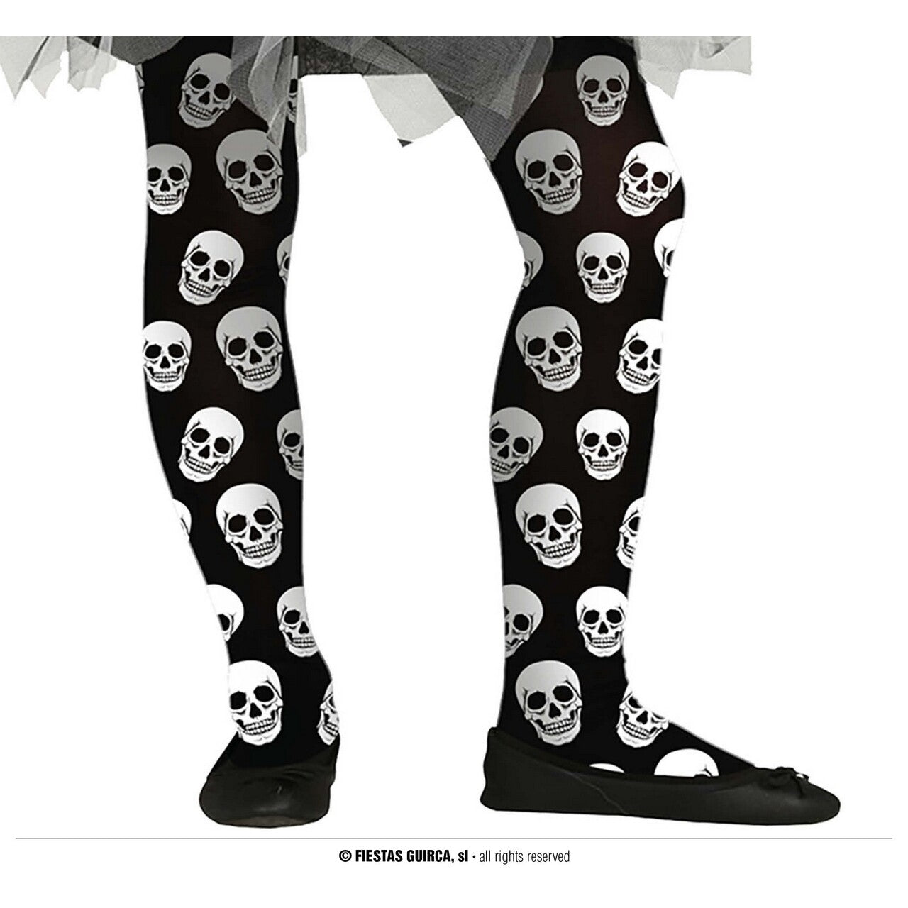 Op deze afbeelding zie je een Accessoires, van het merk Guirca. Halloween Skelet Panty Kind