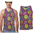 Psychedelisches Smiley-Top Herren