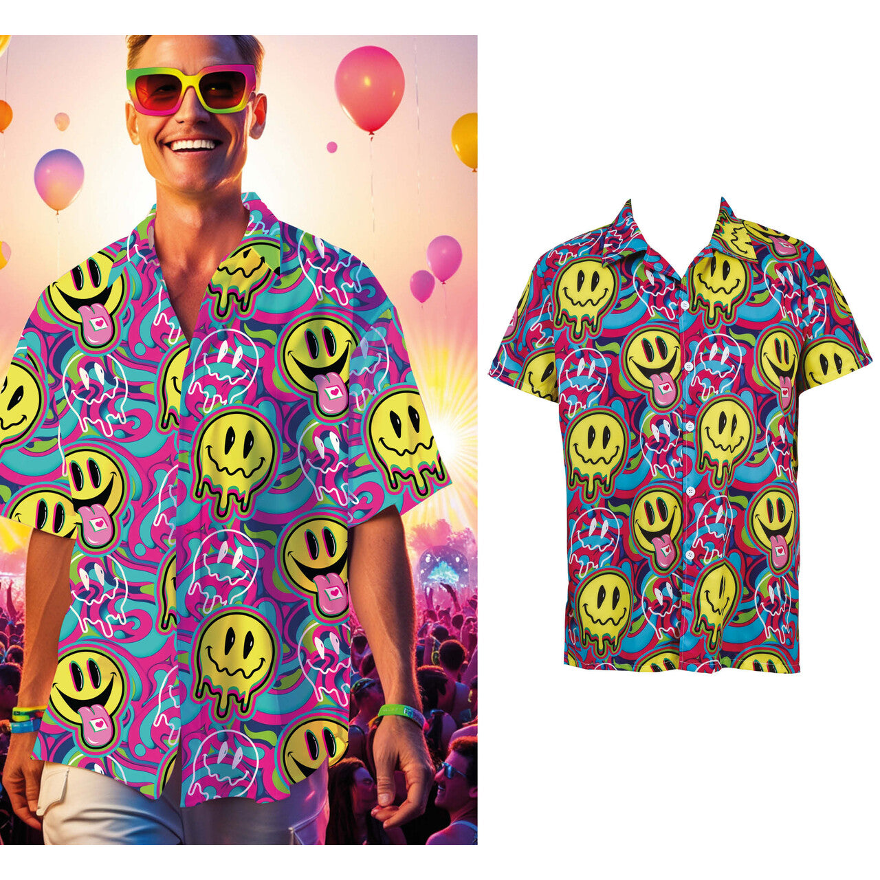 Op deze afbeelding zie je een Kostuums, van het merk Guirca. Smiling Vibes Shirt Man