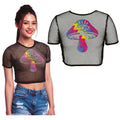 Trippy Mushroom Mesh Top Vrouw