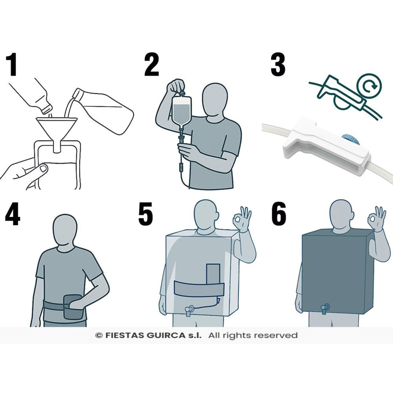 Op deze afbeelding zie je een Kostuums, van het merk Guirca. Free Bier Borrel Buddy Man Kostuum
