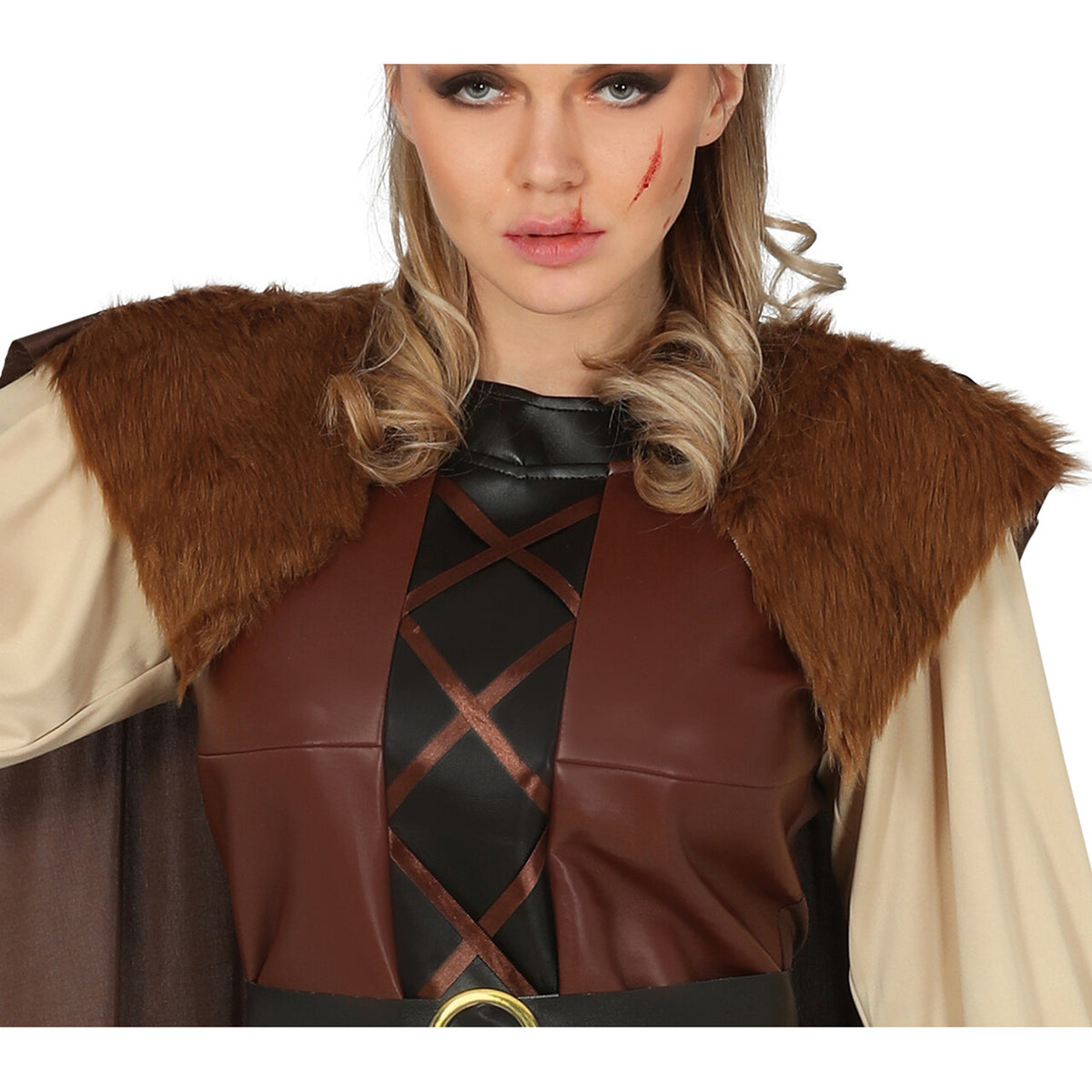 Op deze afbeelding zie je een Kostuums, van het merk Guirca. Viking Gunnhild Vrouw Kostuum