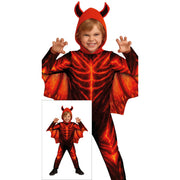 Op deze afbeelding zie je een Kostuums, van het merk Guirca. Vuur Demon Kind Kostuum