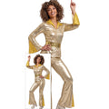 70S Golden Dancing Queen Vrouw Kostuum
