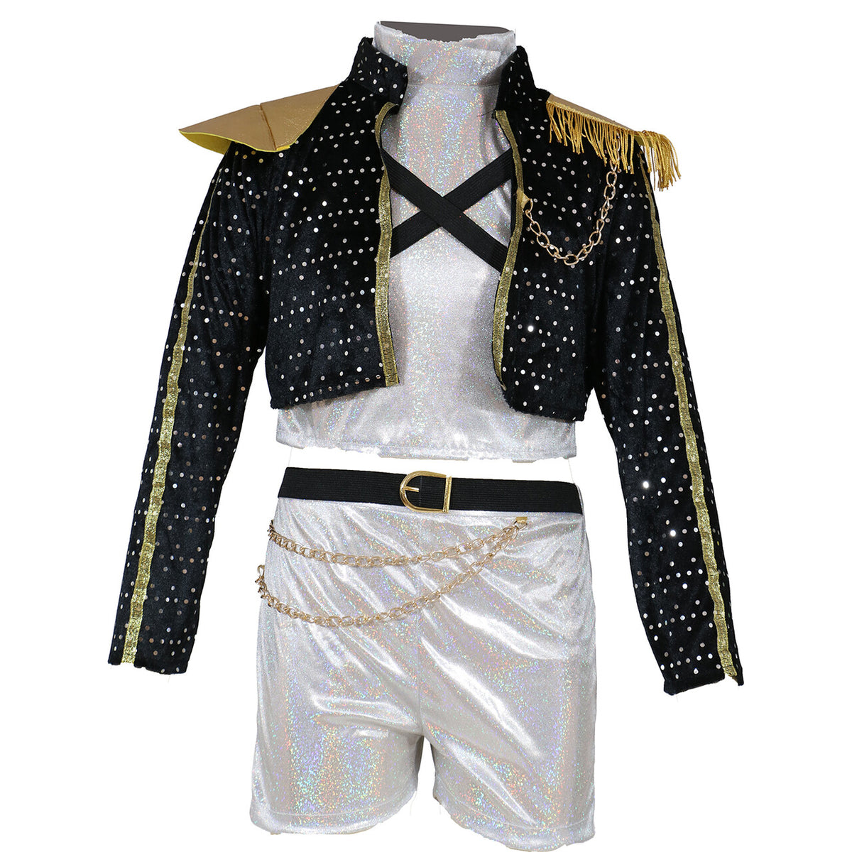 Op deze afbeelding zie je een Kostuums, van het merk Guirca. Silver K-Pop Star Kostuum